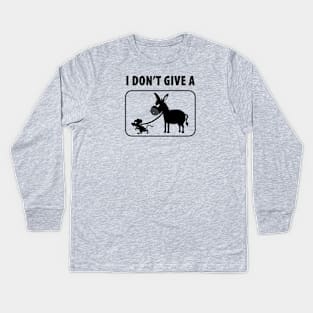 I Don't Give a Rats Ass Kids Long Sleeve T-Shirt